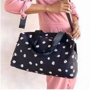 Alice + Olivia Black and White Daisy Travel Bag